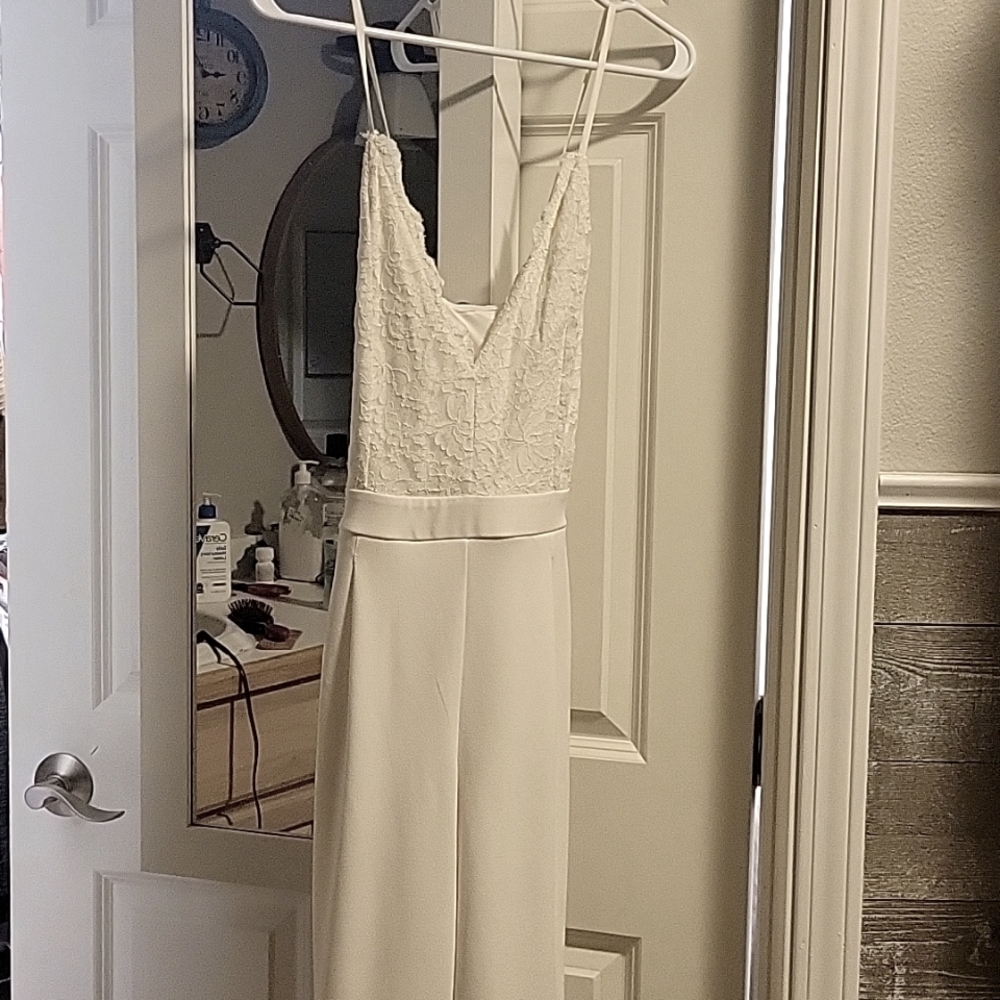Express Cream Jumpsuit